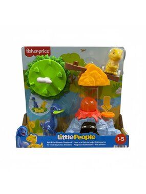 Fisher-Price Little People Spin & Play Dinosaur Playground Toy Set For Ages 1-5